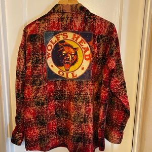 Wolf’s Head Oil men’s vintage flannel shirt XL